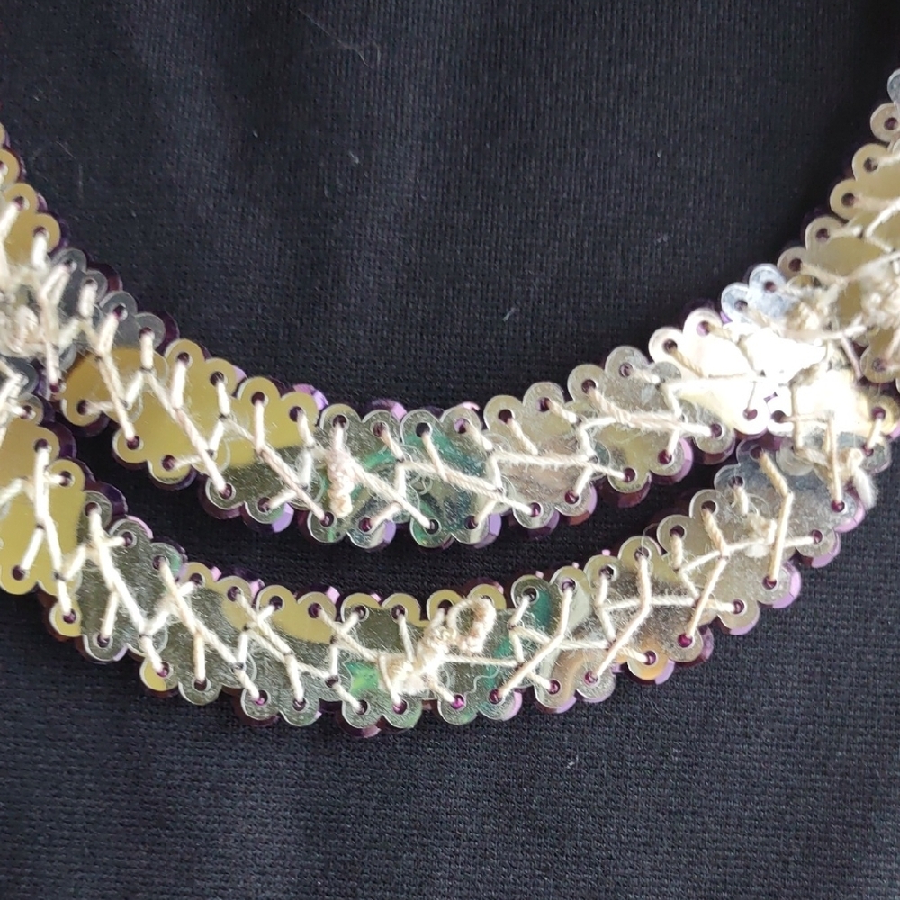 Elegant Handmade Purple Beaded Necklace - Picture 5 of 7